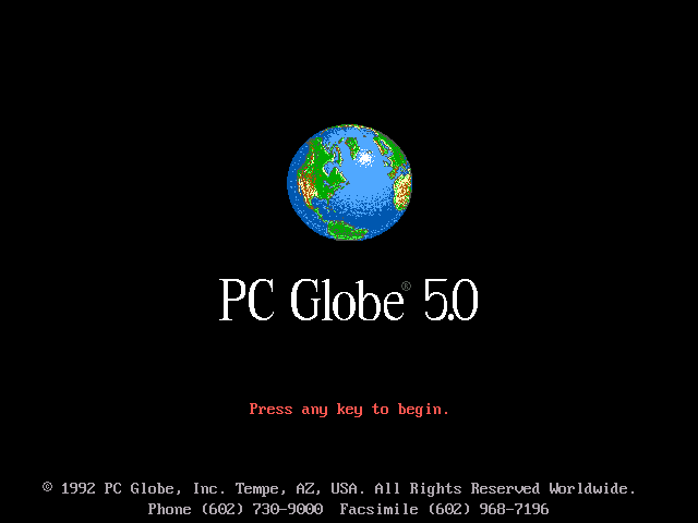 PC Globe 5.04 - Splash
